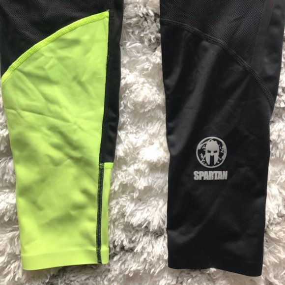 Reebok Black/Yellow Dri-fit full leggings - Picture 4 of 5